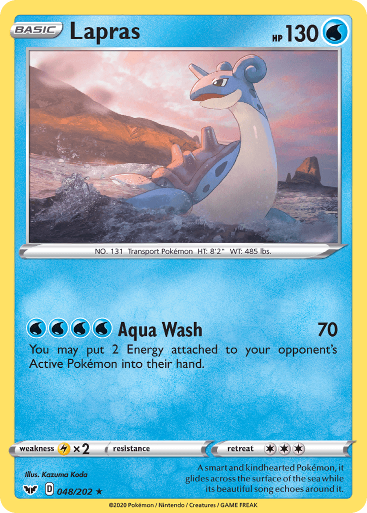 Lapras — SWSH01: Sword & Shield Base Set Pokémon TCG card by Kazuma Koda