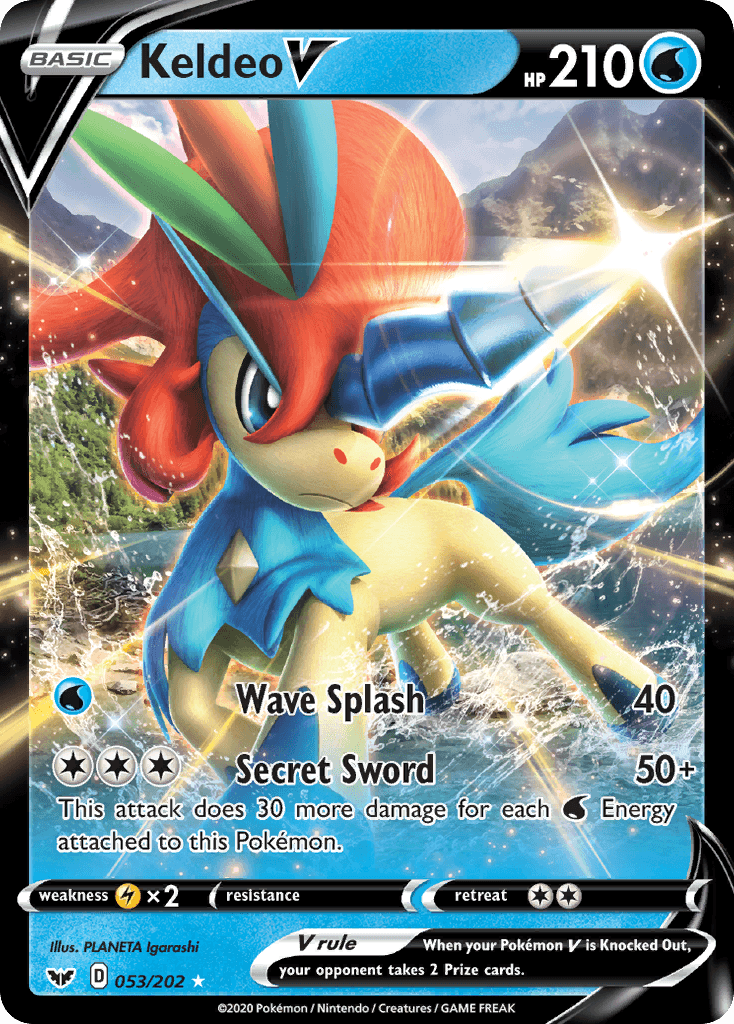 Keldeo V — SWSH01: Sword & Shield Base Set Pokémon TCG card by PLANETA Igarashi