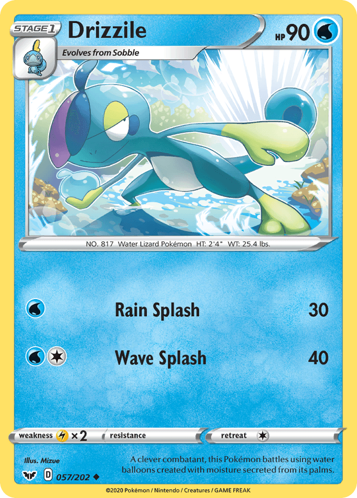 Drizzile — SWSH01: Sword & Shield Base Set Pokémon TCG card by Mizue