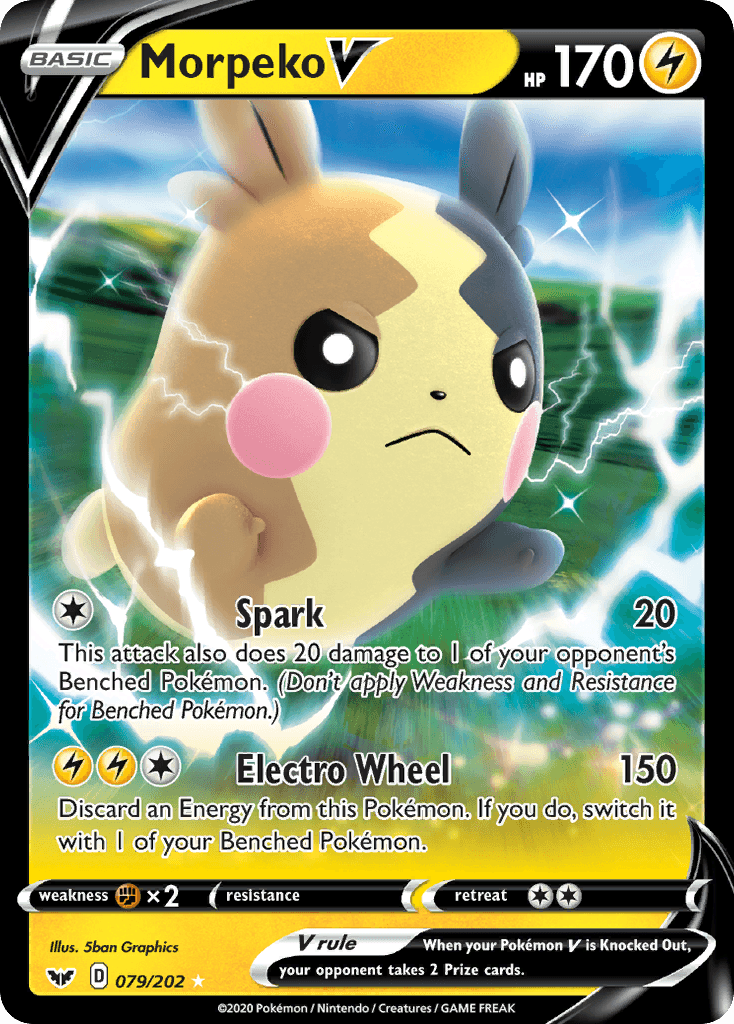 Morpeko V — SWSH01: Sword & Shield Base Set Pokémon TCG card by 5ban Graphics