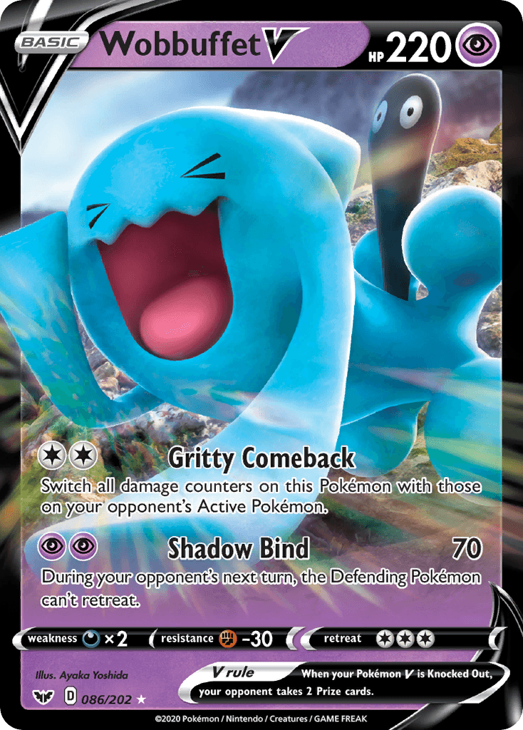 Wobbuffet V — SWSH01: Sword & Shield Base Set Pokémon TCG card by Ayaka Yoshida