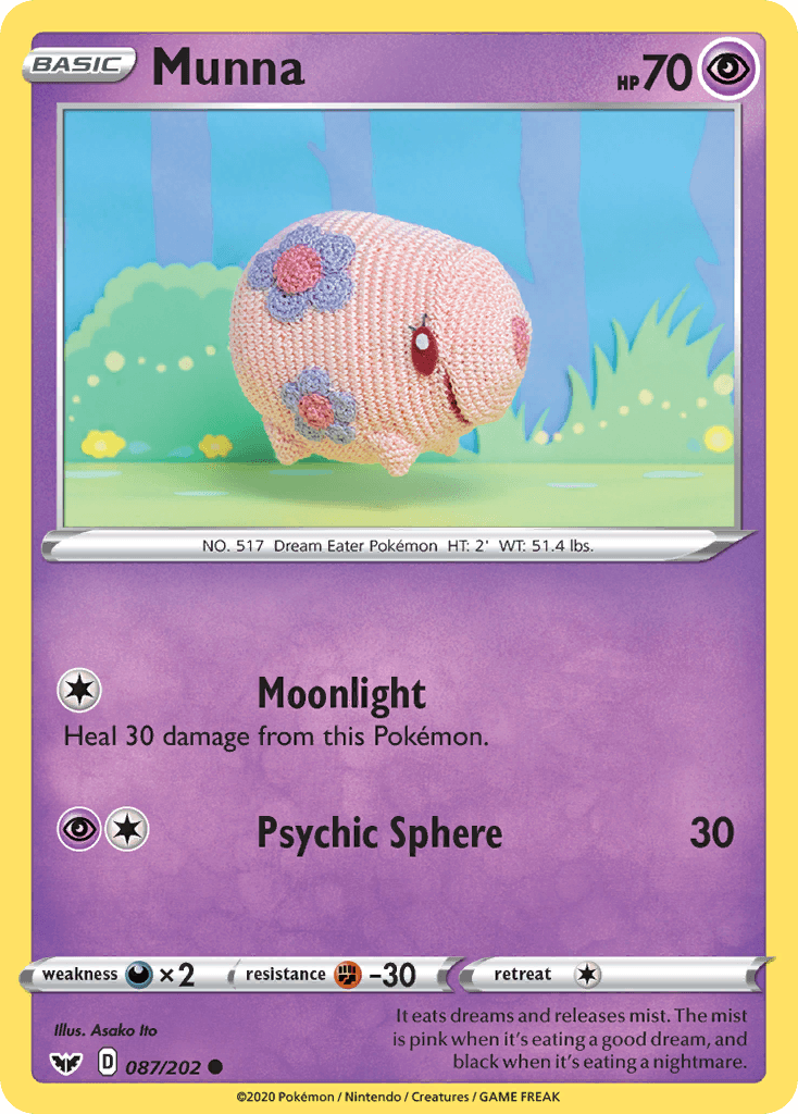 Munna — SWSH01: Sword & Shield Base Set Pokémon TCG card by Asako Ito