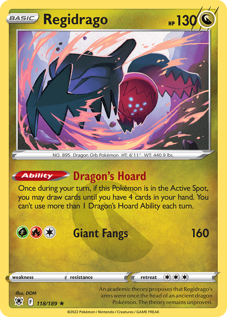 Regidrago - 118/189 — Prize Pack Series Cards Pokémon TCG card by DOM