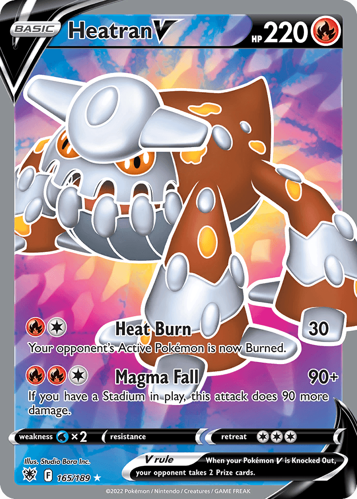 Heatran V — SWSH10: Astral Radiance Trainer Gallery Pokémon TCG card by Studio Bora Inc.