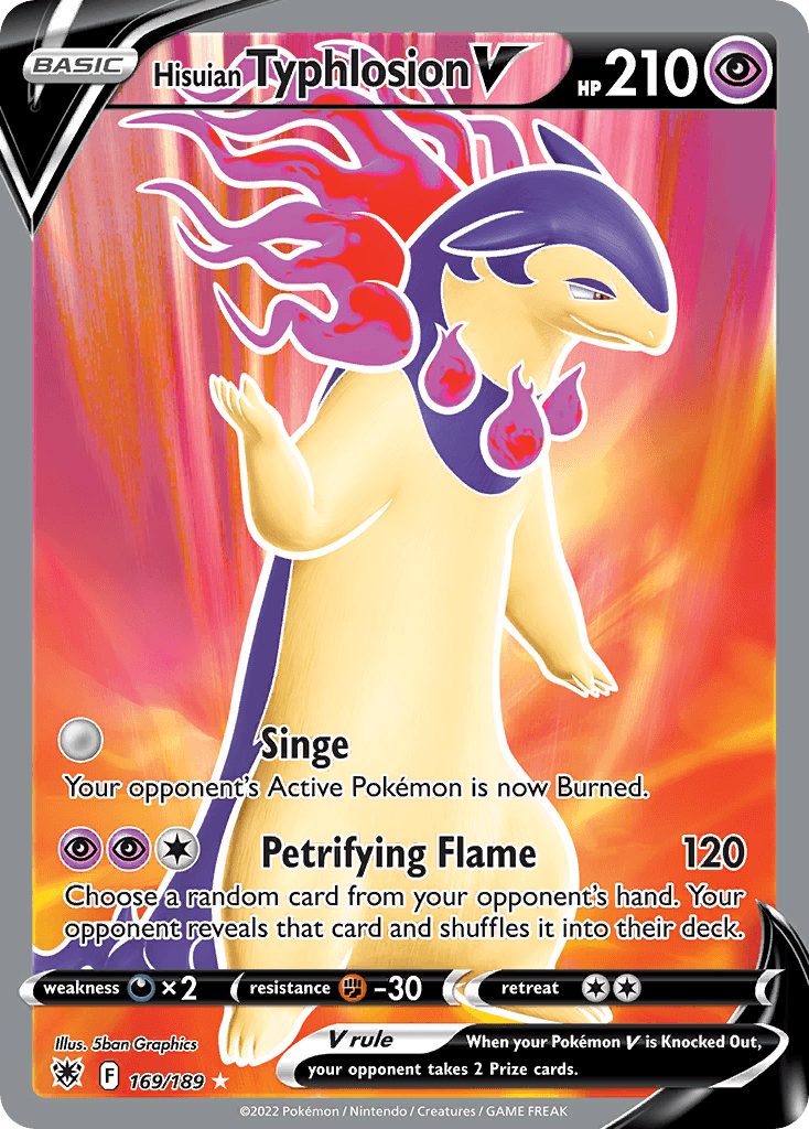Hisuian Typhlosion V — SWSH10: Astral Radiance Trainer Gallery Pokémon TCG card by 5ban Graphics