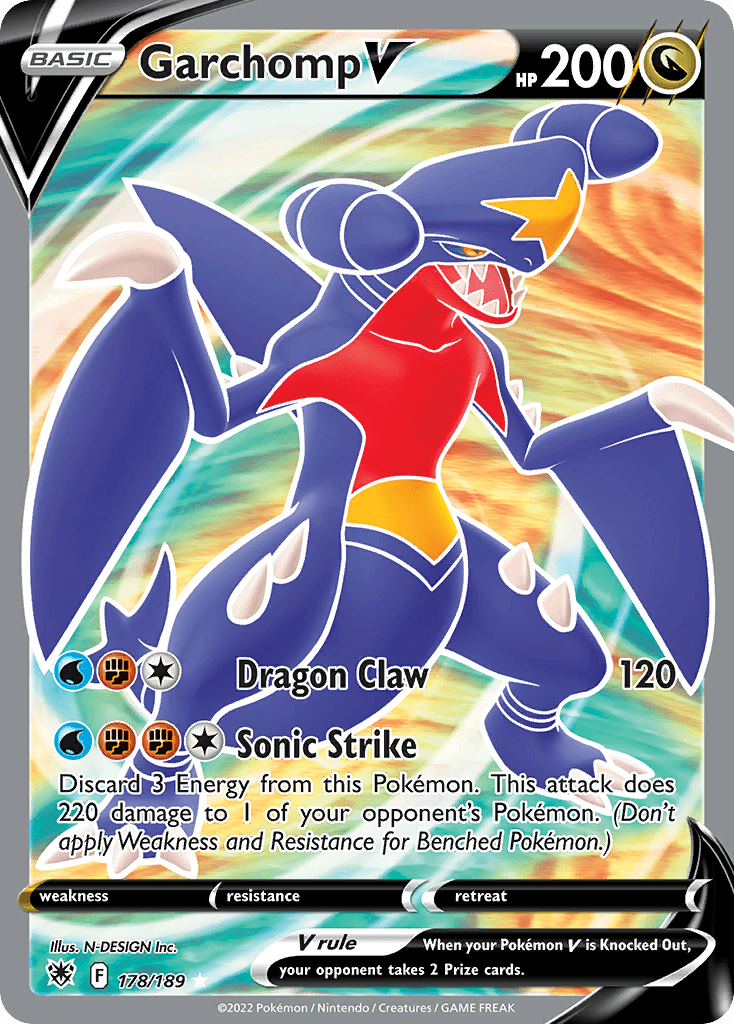 Garchomp V — SWSH10: Astral Radiance Trainer Gallery Pokémon TCG card by N-DESIGN Inc.