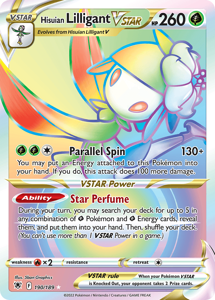 Hisuian Lilligant VSTAR — SWSH10: Astral Radiance Trainer Gallery Pokémon TCG card by 5ban Graphics