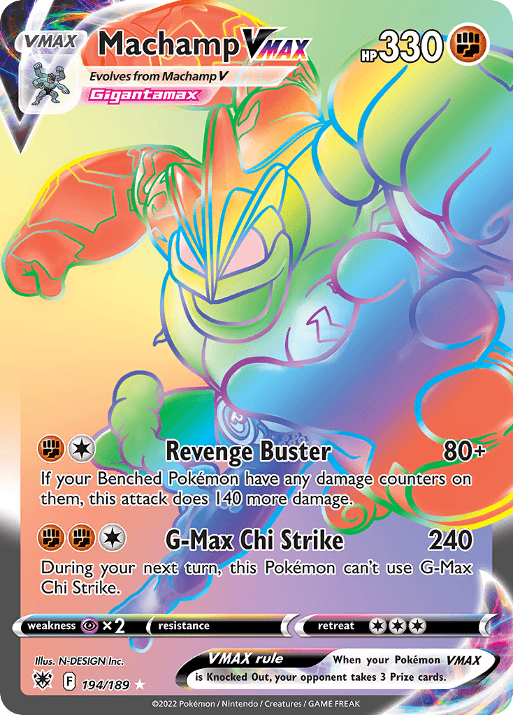 Machamp VMAX — SWSH10: Astral Radiance Trainer Gallery Pokémon TCG card by N-DESIGN Inc.