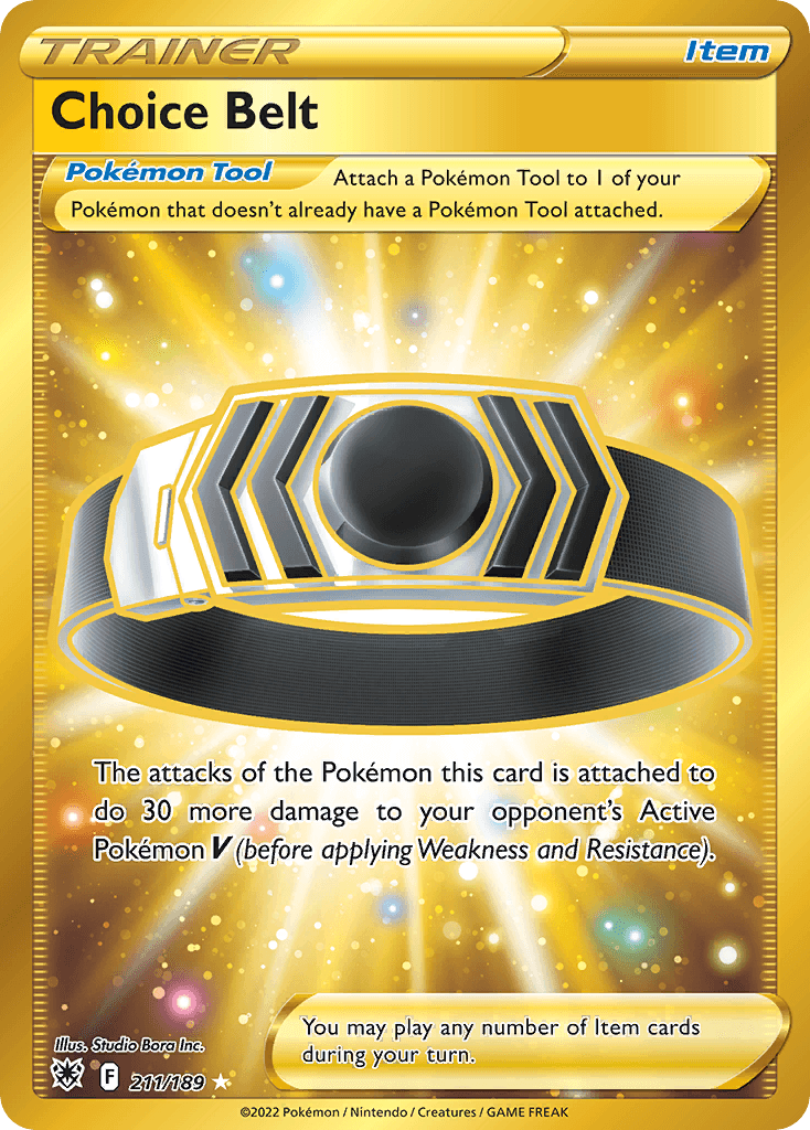 Choice Belt — SWSH10: Astral Radiance Trainer Gallery Pokémon TCG card by Studio Bora Inc.