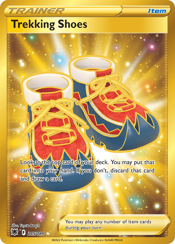 Trekking Shoes — SWSH10: Astral Radiance Trainer Gallery Pokémon TCG card by Toyste Beach