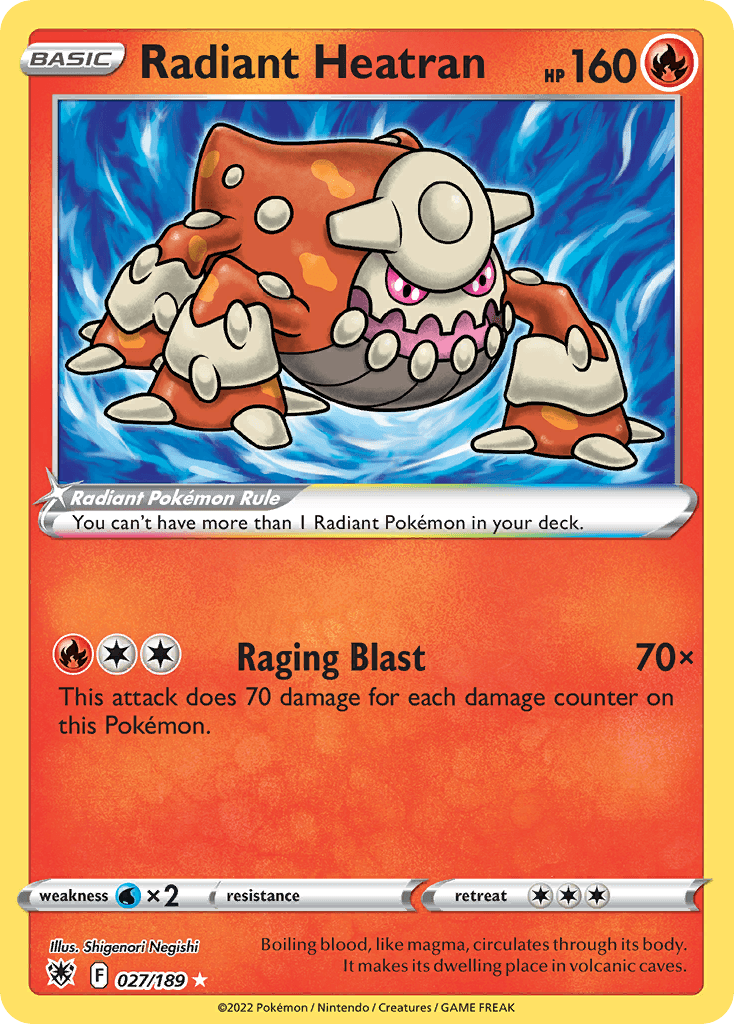 Radiant Heatran — Prize Pack Series Cards Pokémon TCG card by Shigenori Negishi