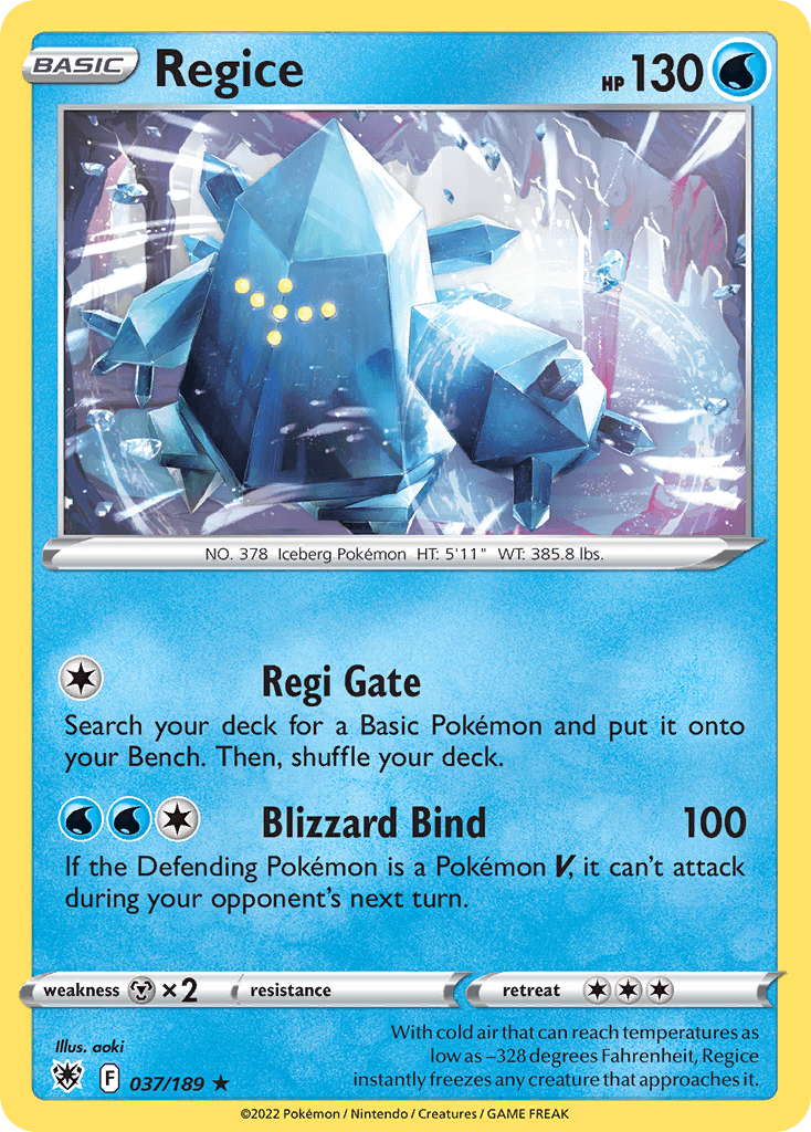Regice — Prize Pack Series Cards Pokémon TCG card by aoki