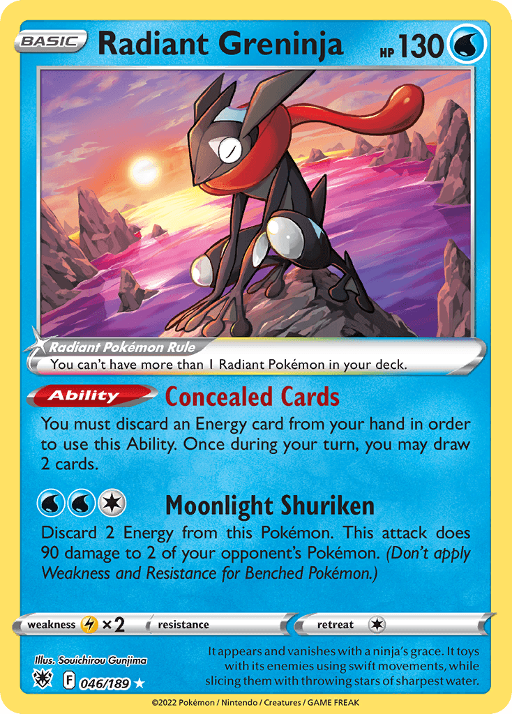 Radiant Greninja — Prize Pack Series Cards Pokémon TCG card by Souichirou Gunjima