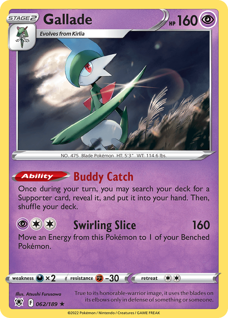 Gallade — Prize Pack Series Cards Pokémon TCG card by Atsushi Furusawa