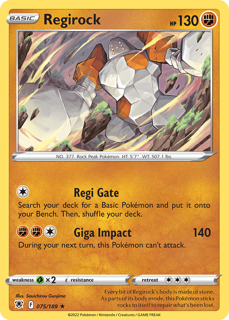 Regirock — Prize Pack Series Cards Pokémon TCG card by Souichirou Gunjima