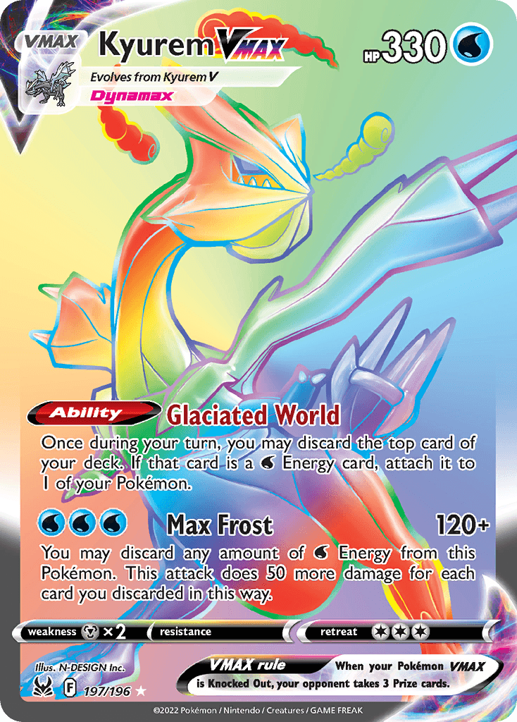 Kyurem VMAX — SWSH11: Lost Origin Trainer Gallery Pokémon TCG card by N-DESIGN Inc.