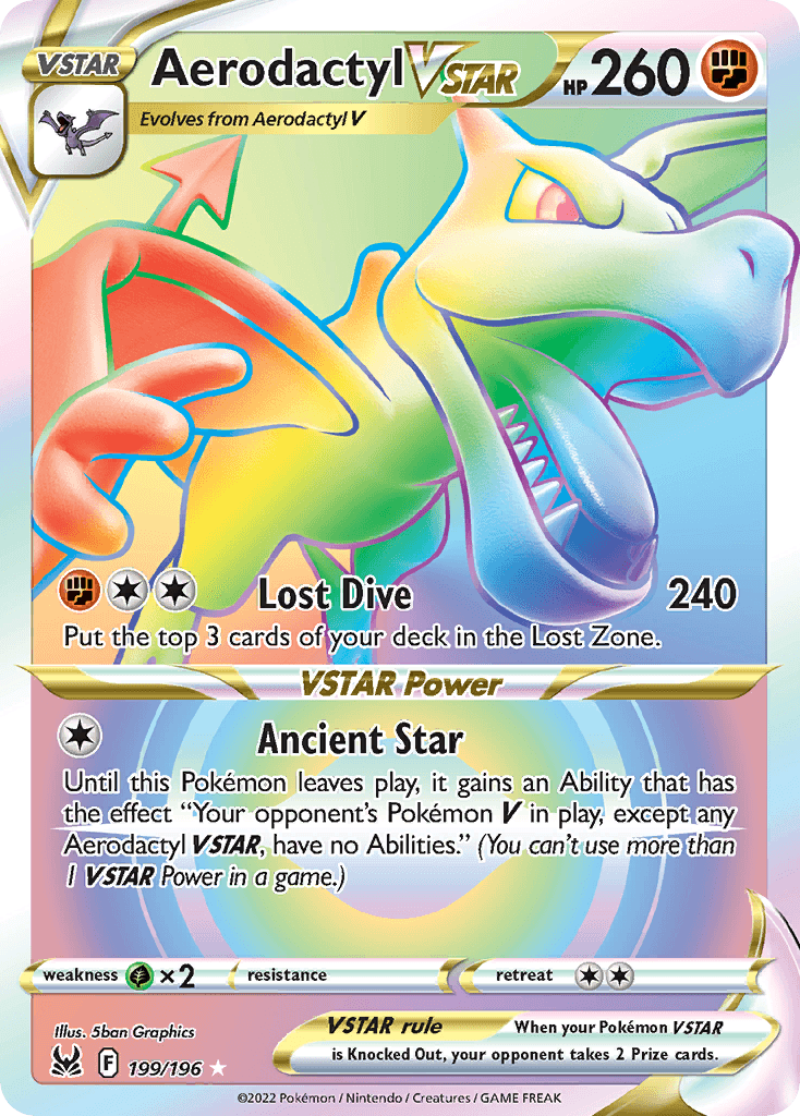 Aerodactyl VSTAR — SWSH11: Lost Origin Trainer Gallery Pokémon TCG card by 5ban Graphics