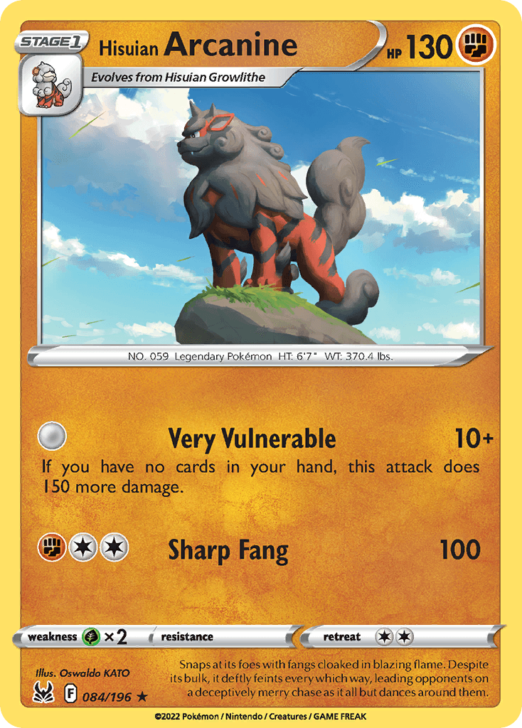 Hisuian Arcanine — Prize Pack Series Cards Pokémon TCG card by Oswaldo KATO
