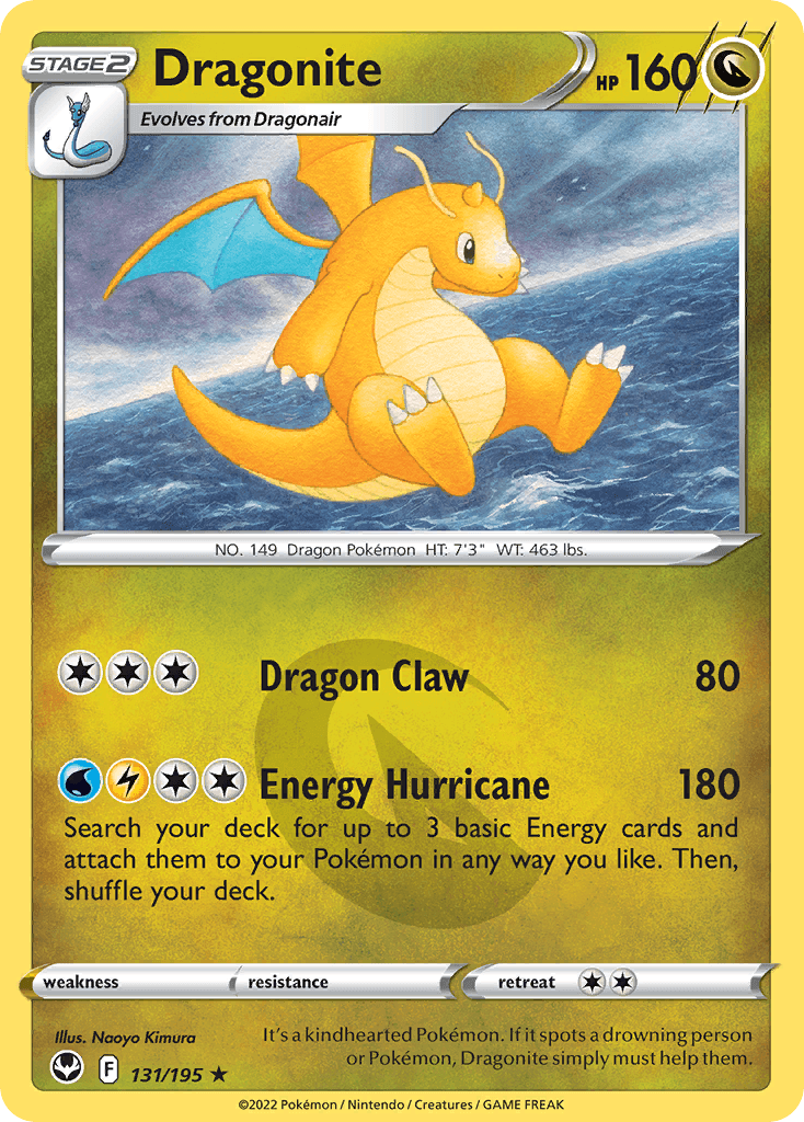 Dragonite — Prize Pack Series Cards Pokémon TCG card by Naoyo Kimura