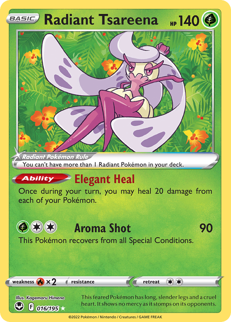 Radiant Tsareena — Prize Pack Series Cards Pokémon TCG card by Kagemaru Himeno
