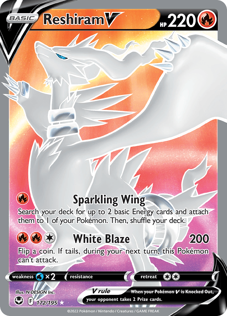 Reshiram V — SWSH12: Silver Tempest Pokémon TCG card by N-DESIGN Inc.