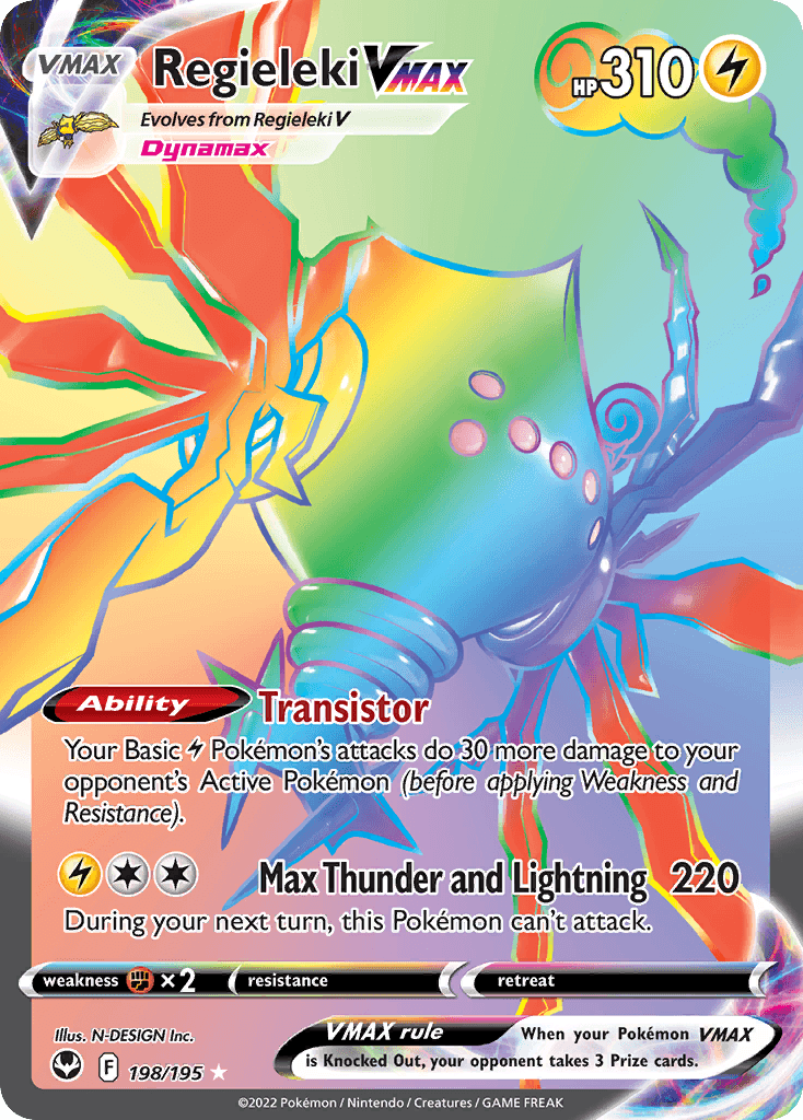 Regieleki VMAX — SWSH12: Silver Tempest Pokémon TCG card by N-DESIGN Inc.