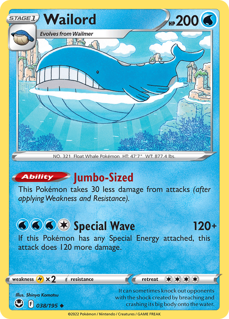 Wailord — Prize Pack Series Cards Pokémon TCG card by Shinya Komatsu