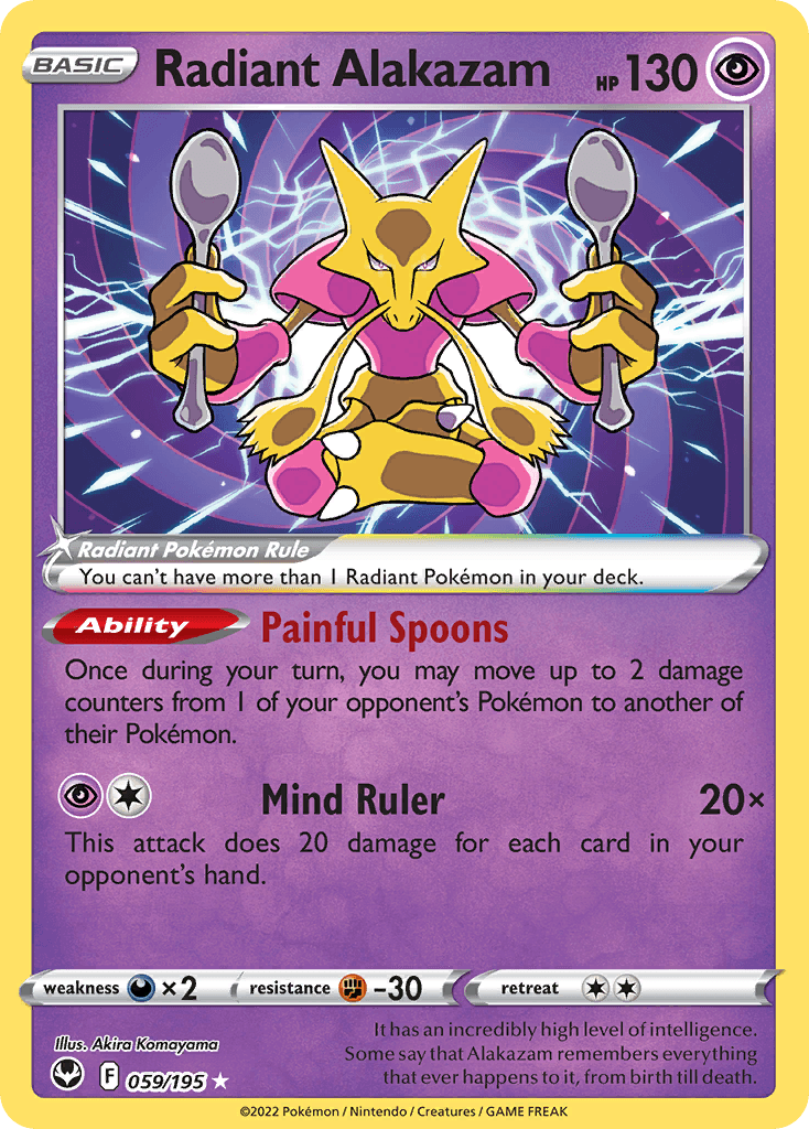Radiant Alakazam — Prize Pack Series Cards Pokémon TCG card by Akira Komayama