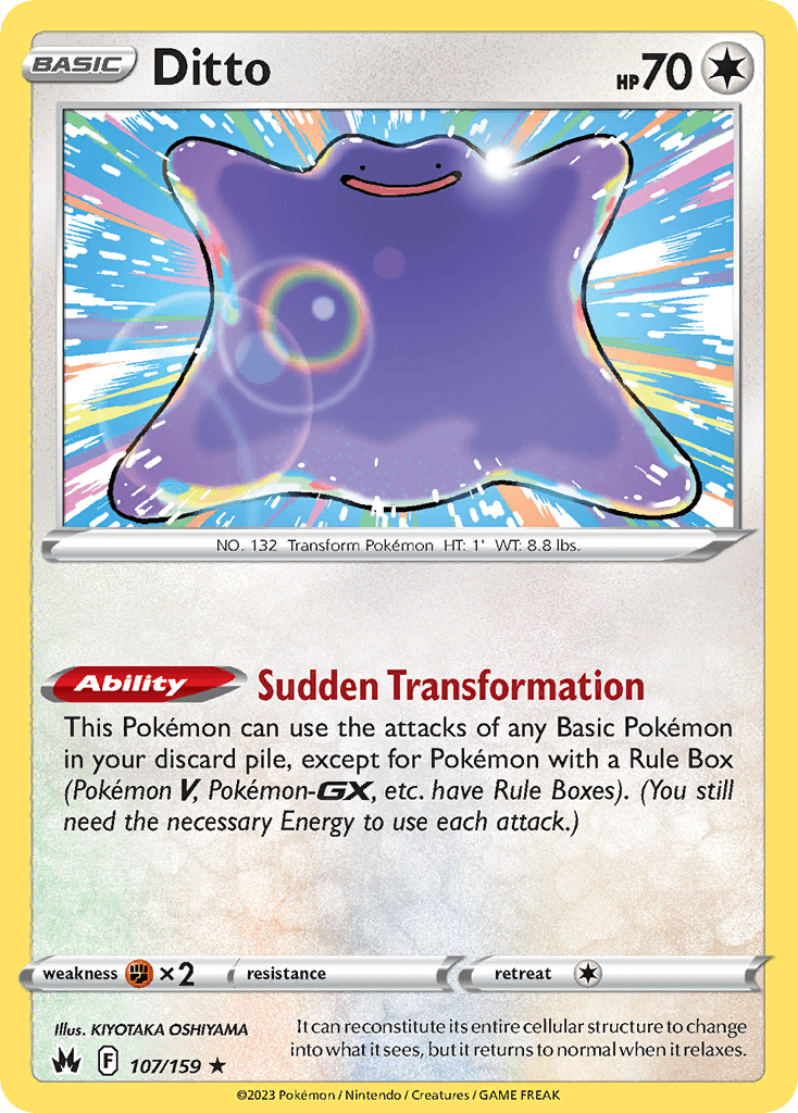 Ditto — Prize Pack Series Cards Pokémon TCG card by KIYOTAKA OSHIYAMA