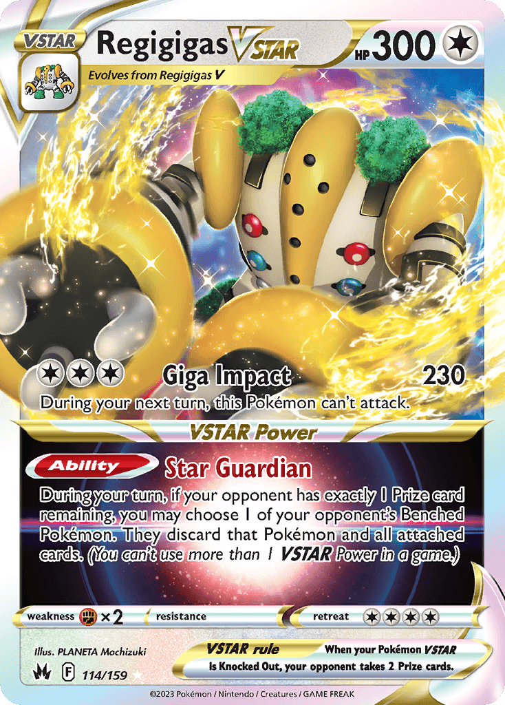 Regigigas VSTAR — Crown Zenith Pokémon TCG card by PLANETA Mochizuki
