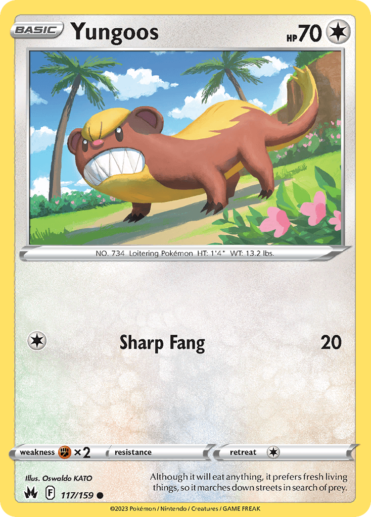 Yungoos — Crown Zenith Pokémon TCG card by Oswaldo KATO