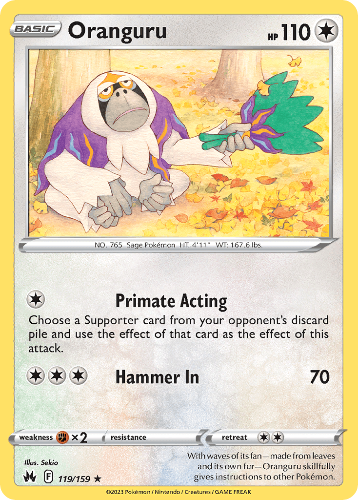 Oranguru — Crown Zenith Pokémon TCG card by Sekio