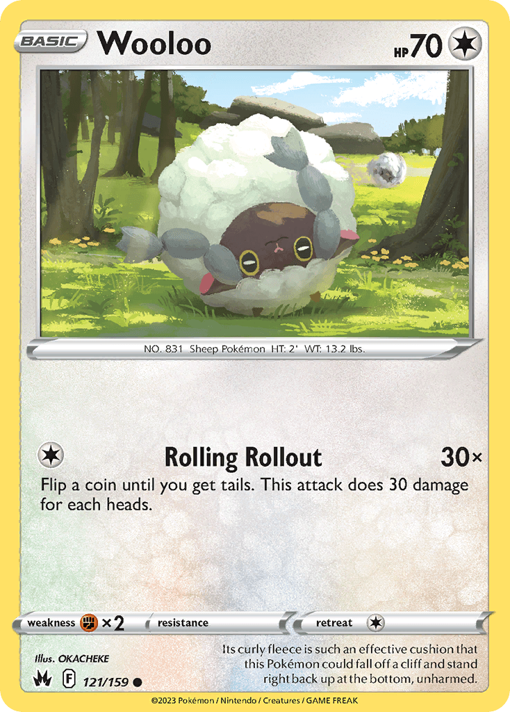 Wooloo — Crown Zenith Pokémon TCG card by OKACHEKE