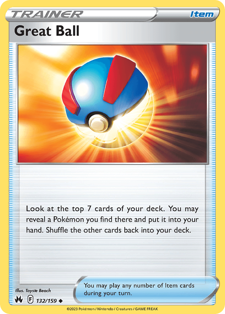 Great Ball — Crown Zenith Pokémon TCG card by Toyste Beach