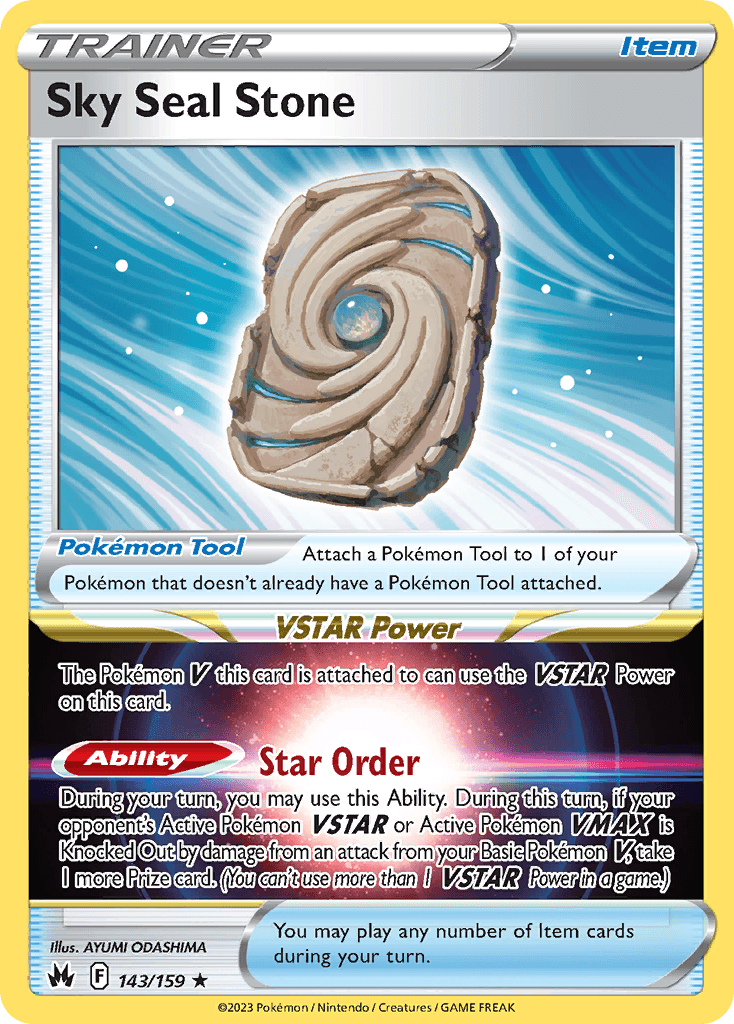Sky Seal Stone — Prize Pack Series Cards Pokémon TCG card by AYUMI ODASHIMA
