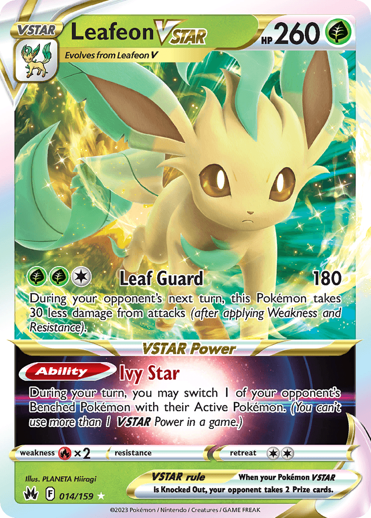 Leafeon VSTAR — Crown Zenith Pokémon TCG card by PLANETA Hiiragi
