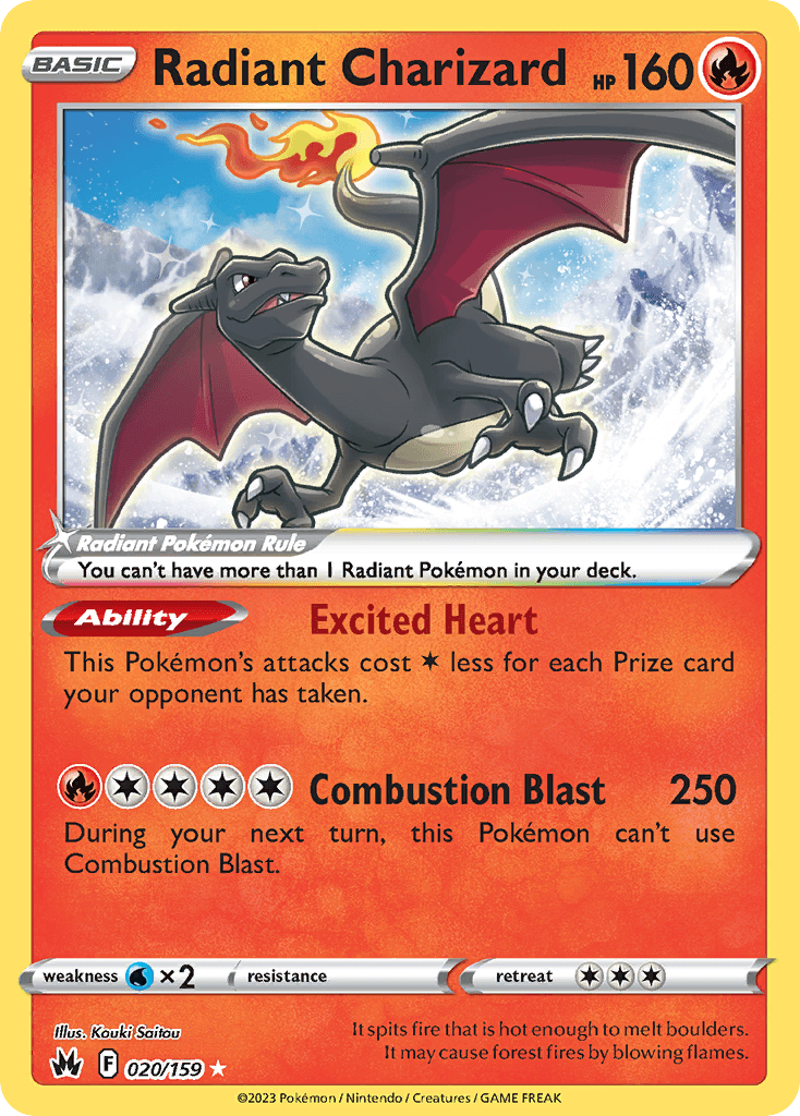 Radiant Charizard — Prize Pack Series Cards Pokémon TCG card by Kouki Saitou