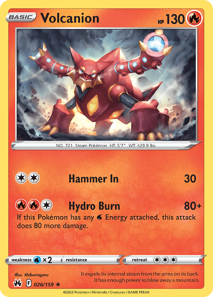 Volcanion — Crown Zenith Pokémon TCG card by Shiburingaru