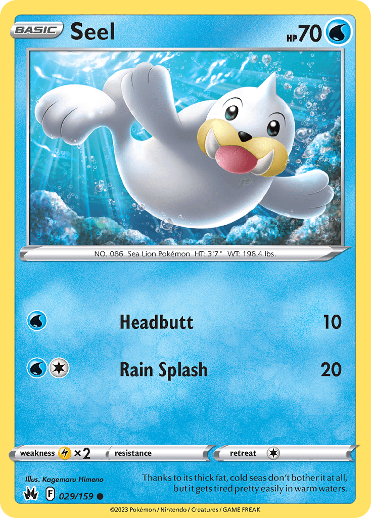 Seel — Crown Zenith Pokémon TCG card by Kagemaru Himeno