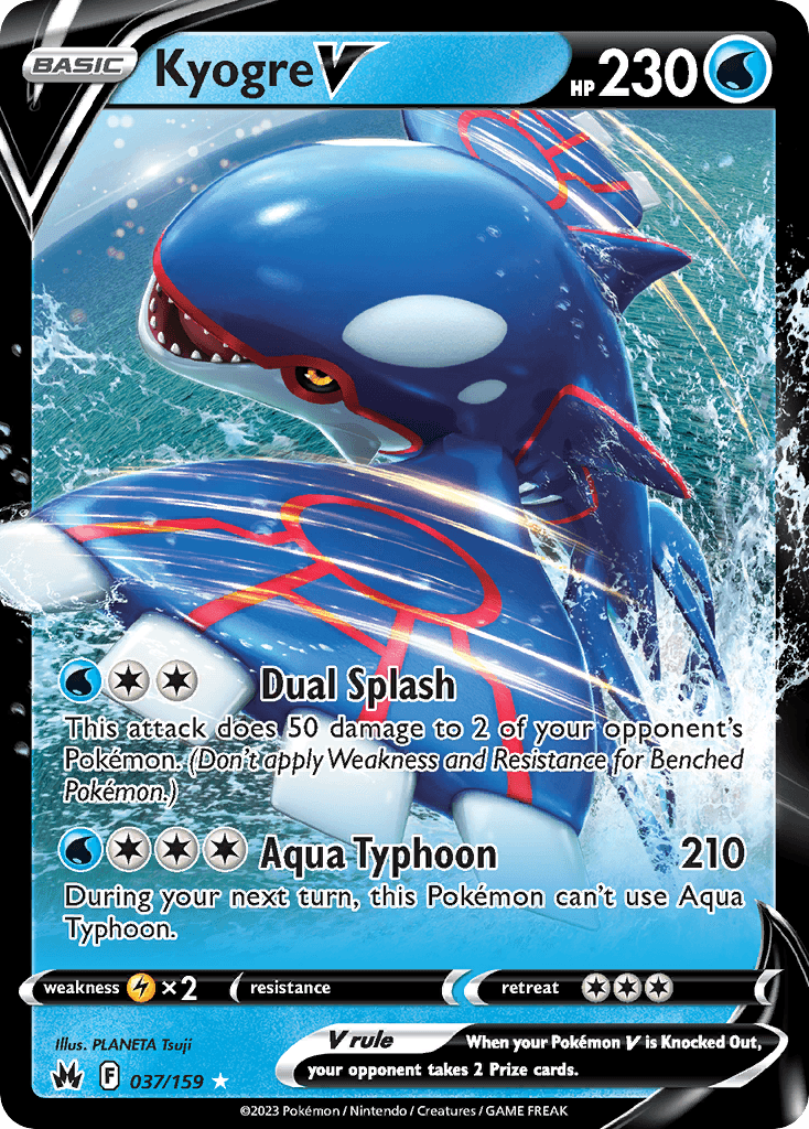 Kyogre V — Crown Zenith Pokémon TCG card by PLANETA Tsuji