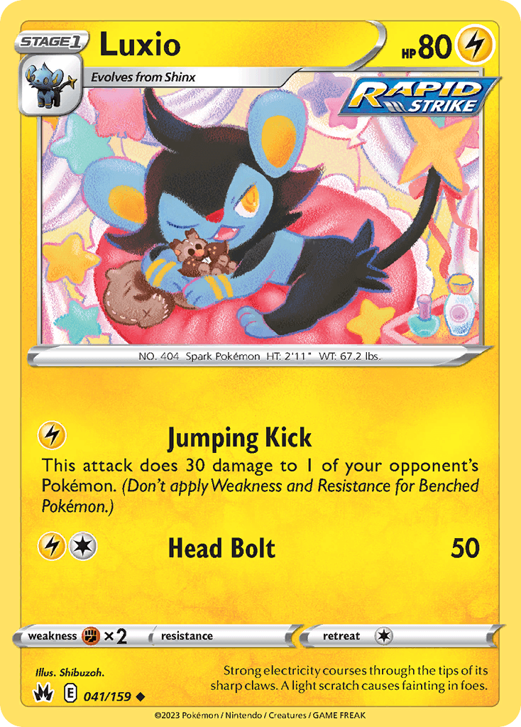 Luxio (41) — Crown Zenith Pokémon TCG card by Mitsuhiro Arita