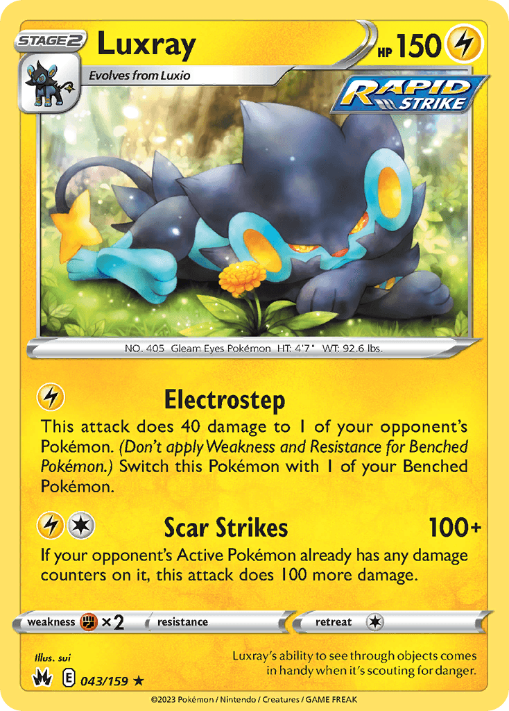 Luxray — Crown Zenith Pokémon TCG card by sui