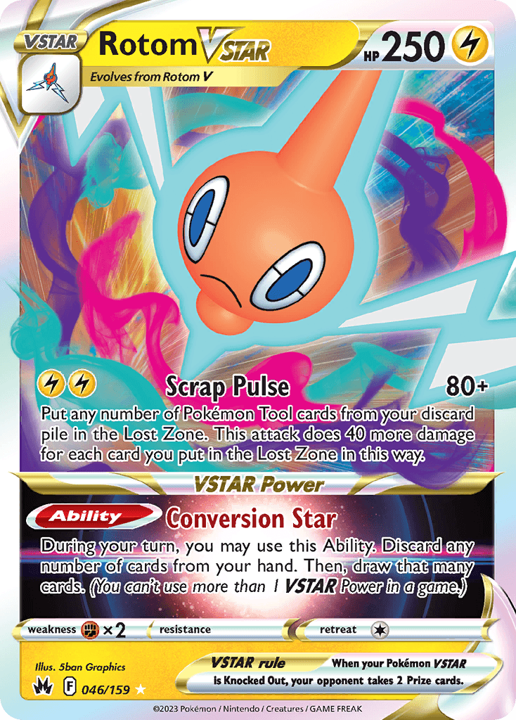 Rotom VSTAR — Crown Zenith Pokémon TCG card by 5ban Graphics