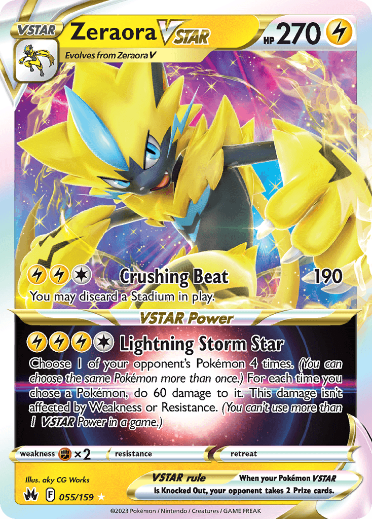 Zeraora VSTAR — Crown Zenith Pokémon TCG card by aky CG Works