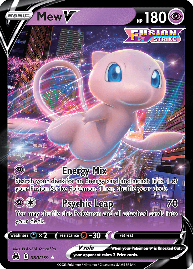 Mew V — Crown Zenith Pokémon TCG card by PLANETA Igarashi