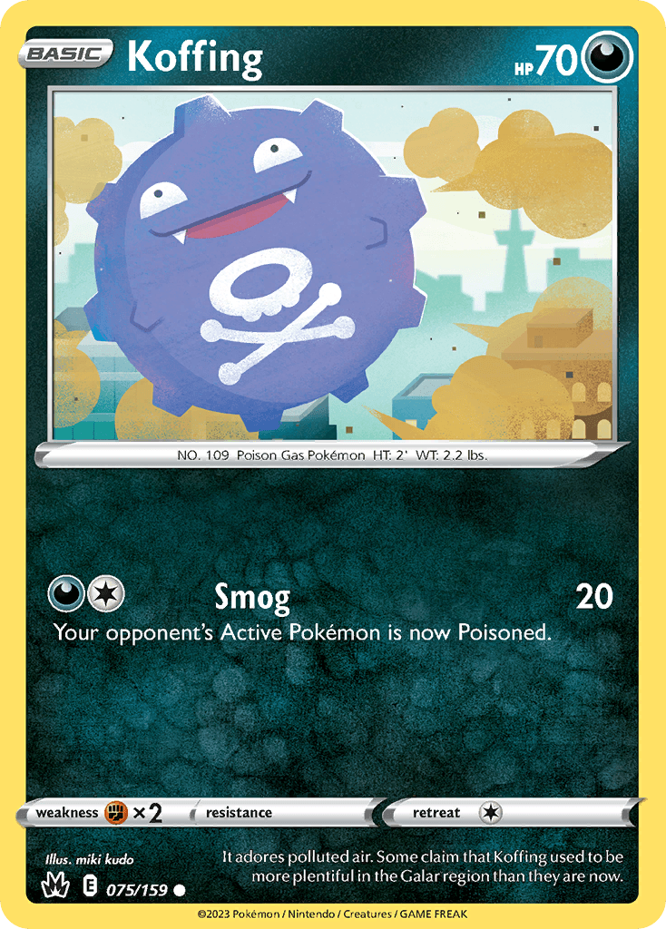 Koffing — Crown Zenith Pokémon TCG card by miki kudo