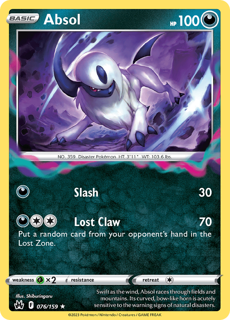 Absol — Crown Zenith Pokémon TCG card by Shiburingaru