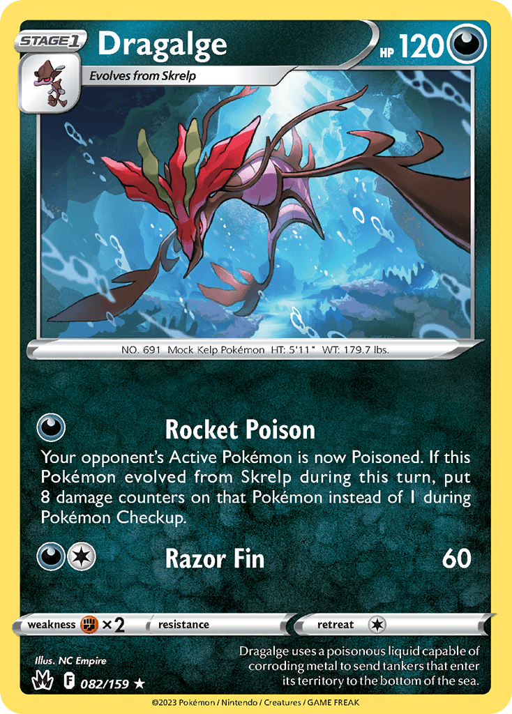 Dragalge — Crown Zenith Pokémon TCG card by NC Empire