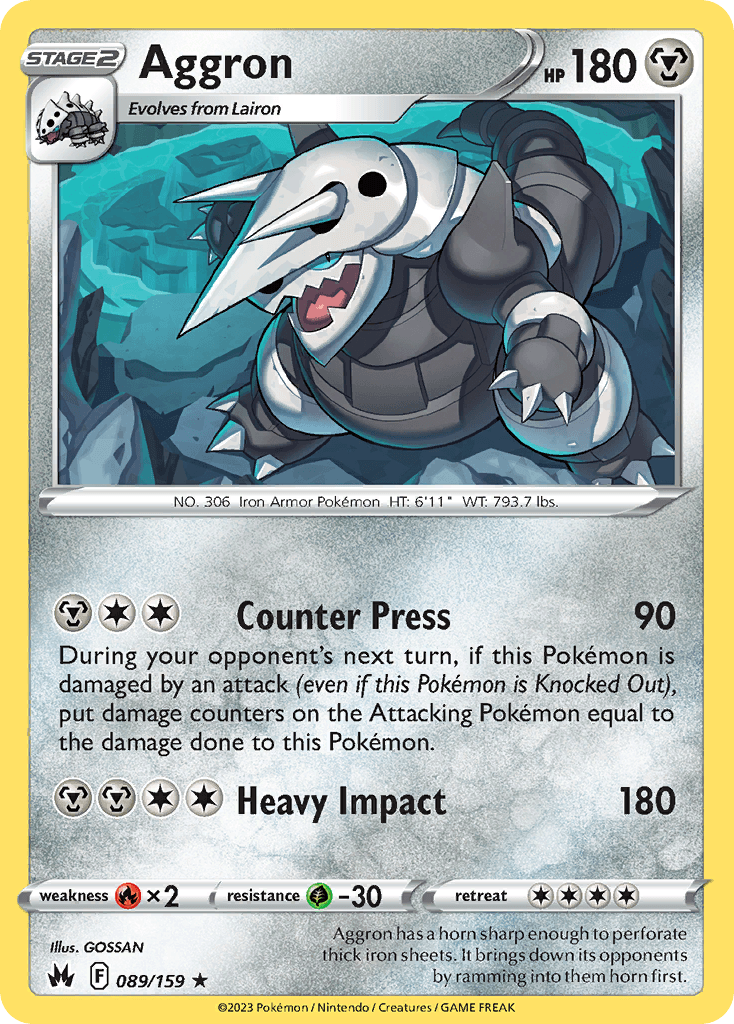 Aggron — Crown Zenith Pokémon TCG card by GOSSAN