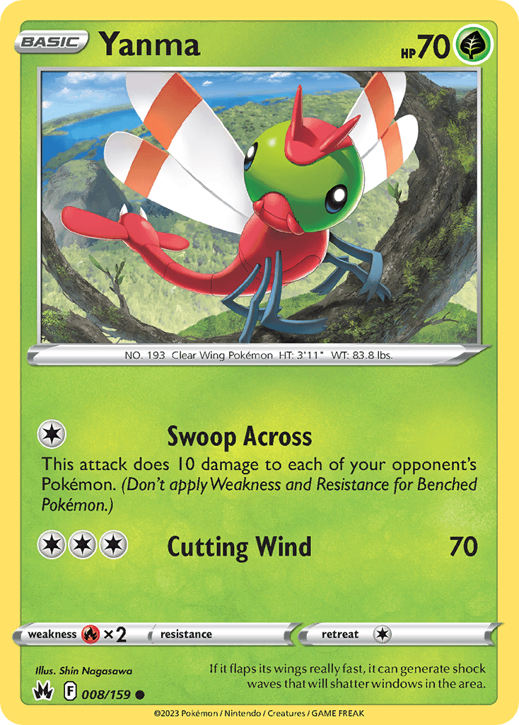 Yanma — Crown Zenith Pokémon TCG card by Shin Nagasawa